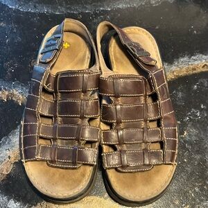 Dr. Doc Martens Leather Fisherman Sandals Sz 10 Mens Brown Shoes
